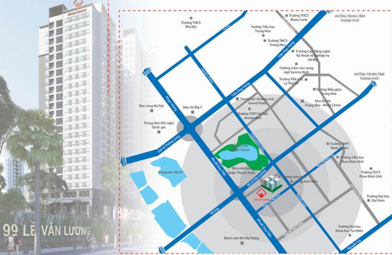 Khả năng kết nối giao thông thuận tiện từ chung cư Việt Đức Complex đến các khu vực trọng điểm Hà Nội